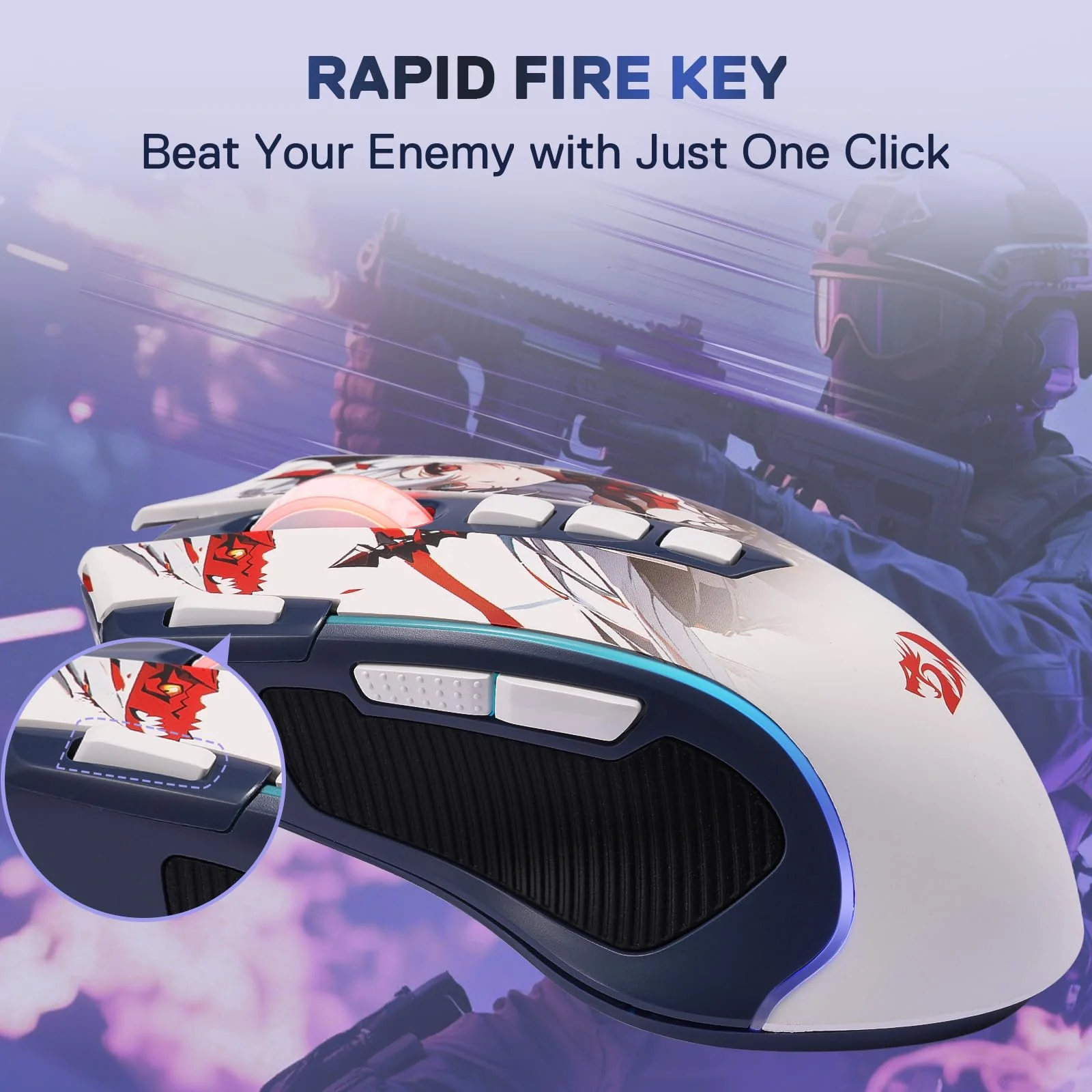 ARTEMIS K719 PRO Keyboard & PREDATOR M612 PRO Mouse Anime Combo - Image 18