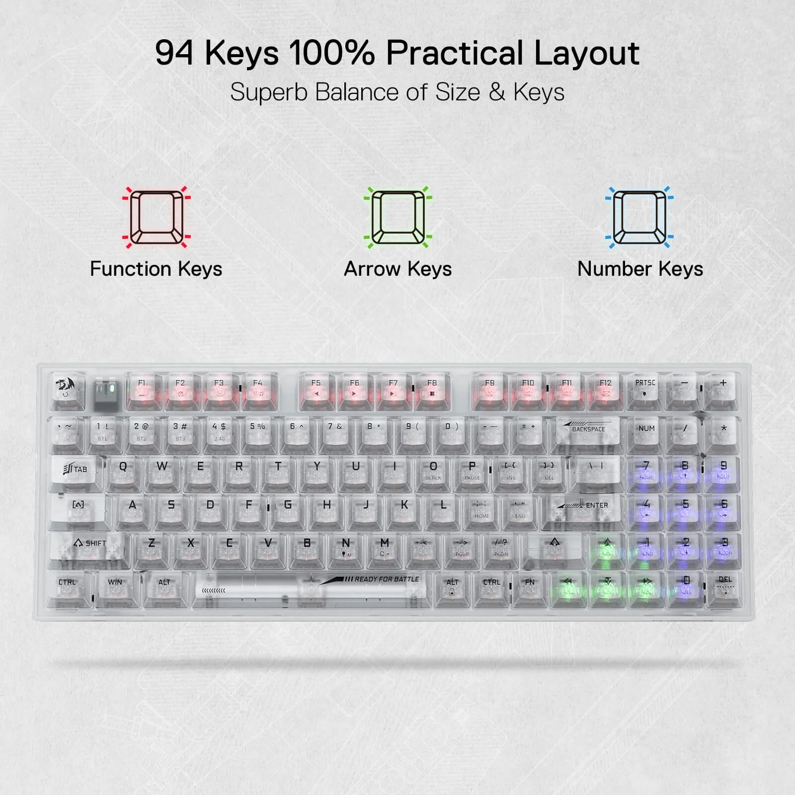 IRELIA K658 PRO 90% Full-Transparent Keyboard - Image 12