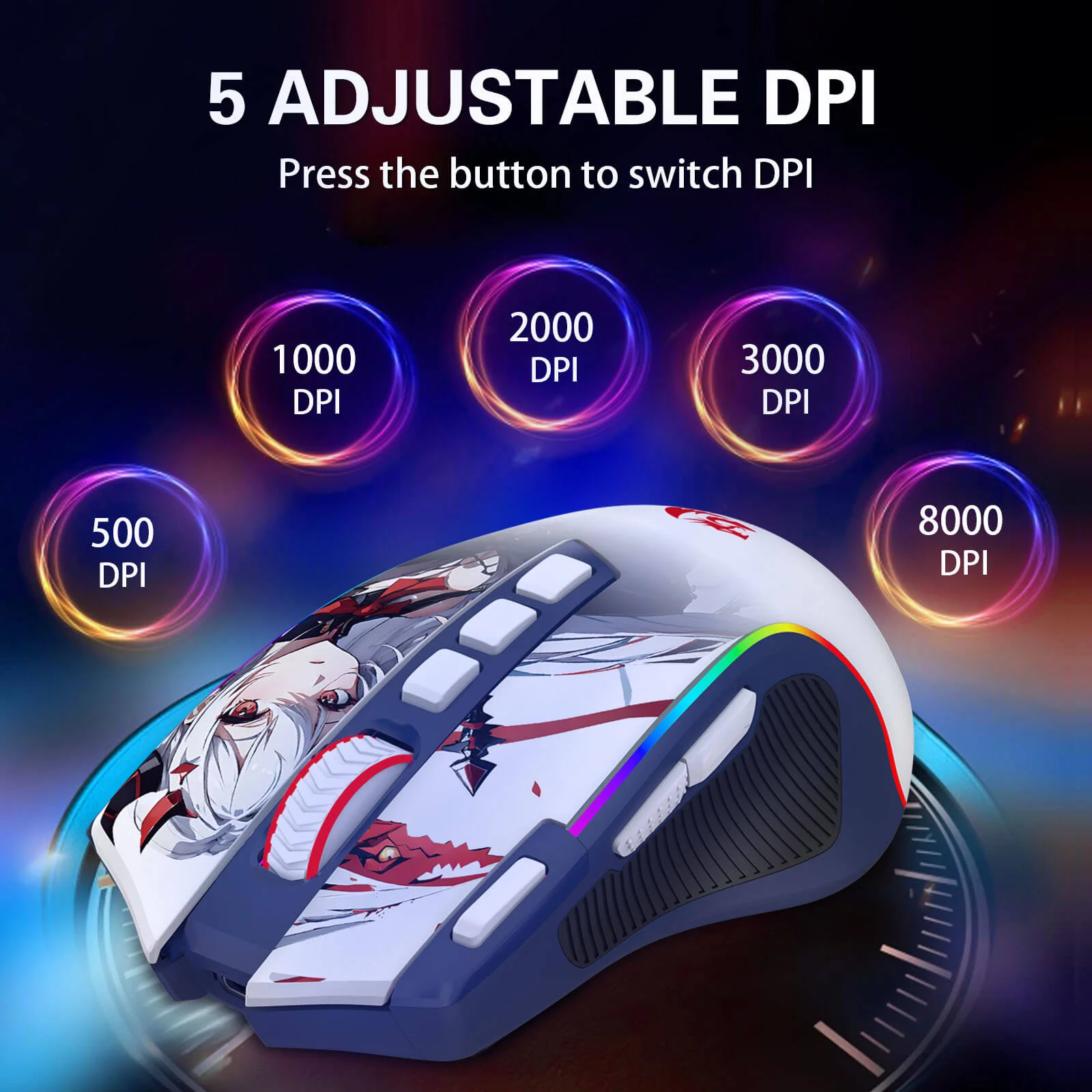 PREDATOR M612 PRO Anime Gaming Mouse - Image 11