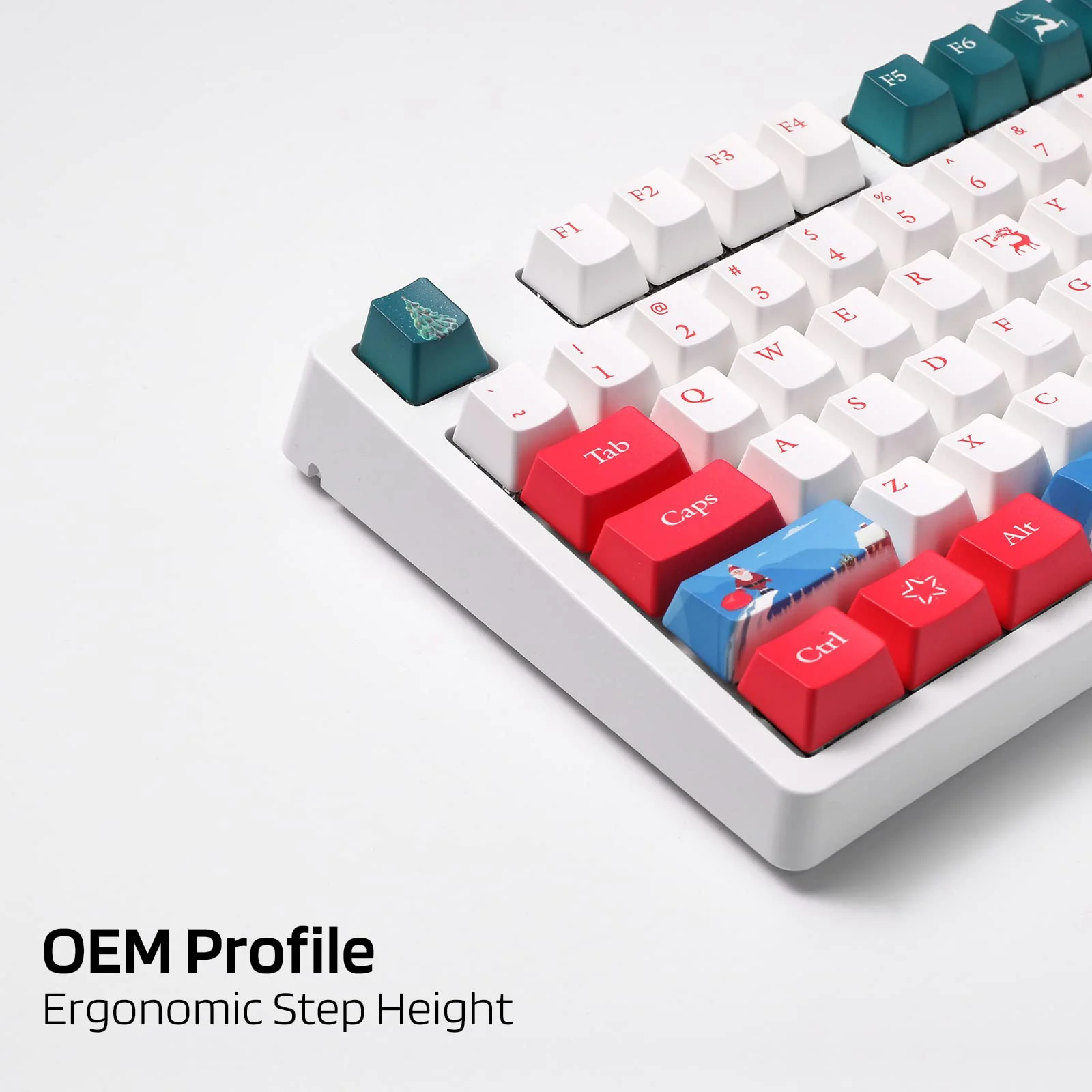 (Only Keycaps) Redragon X LTC PBT 108 Keycaps Set, Thick PBT Keycaps for Mechanical Keyboard (Christmas Limited Edition) - Image 4