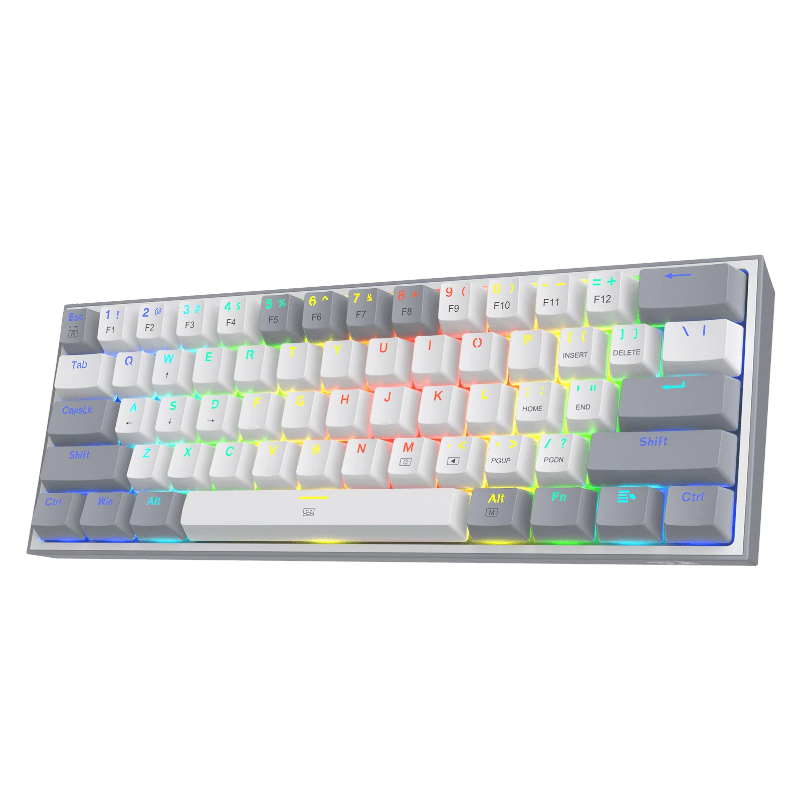 FIZZ K617 60 White & Grey Small Mechanical keyboard - Image 2
